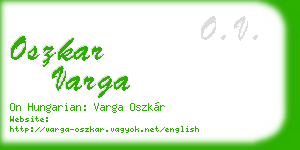 oszkar varga business card
